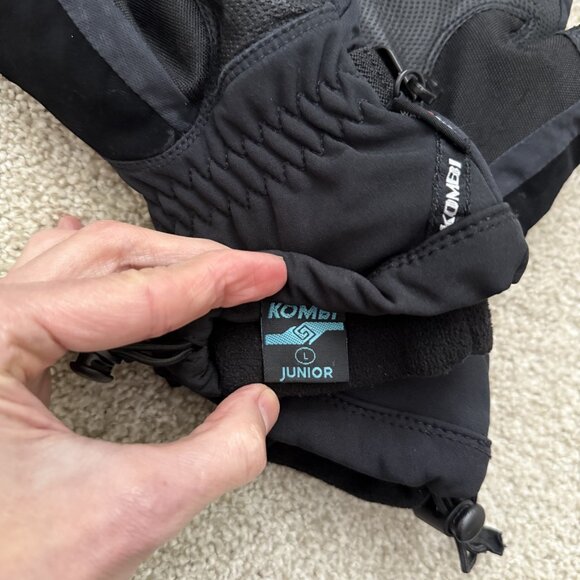 Kombi Junior Black Ski or Winter Sport Gloves - Picture 4 of 4